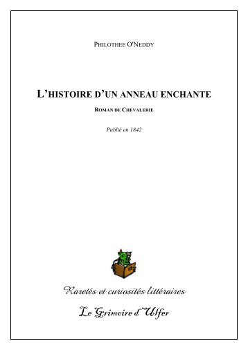 Histoire d'un Anneau enchanté, roman de chevalerie - Le grimoire d ...