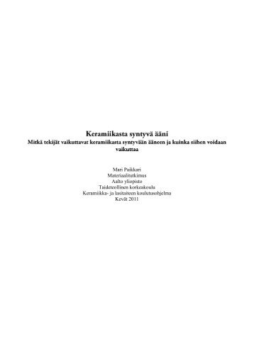 Materiaali tutkimus - Aaltodoc - Aalto-yliopisto