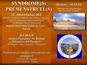 Syndrome(s) - Fondation Genevoise pour la formation et la ...