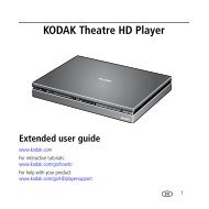 KODAK Theatre HD Player Extended user guide