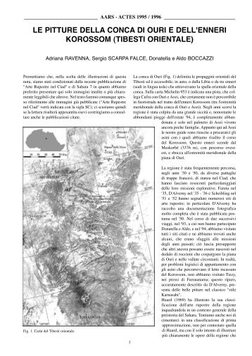 le pitture della conca di ouri e dell'enneri korossom (tibesti orientale)