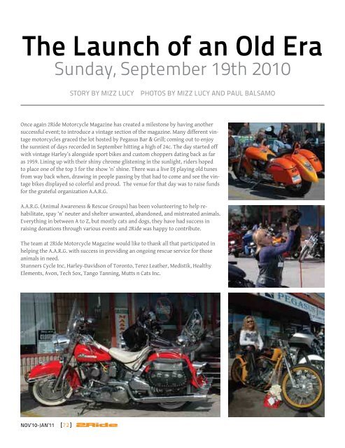 Free SubScriPtioN - 2Ride Motorcycle Magazine