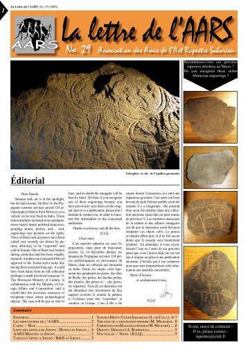 lettre_ 29.pdf - Amis de l'Art rupestre saharien (AARS)