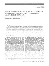 SHELF-LIFE OF FREEZE-THAWED FILLETS OF COMMON CARP ...