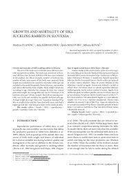 growth and mortality of sika suckling rabbits in slovenia - Acta ...