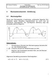 4 Wechselstromtechnik – Einführung 4.1 Wechselgrößen