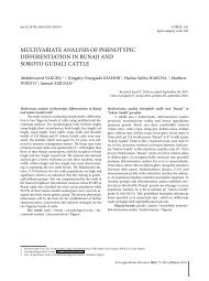 multivariate analysis of phenotypic differentiation in bunaji and ...
