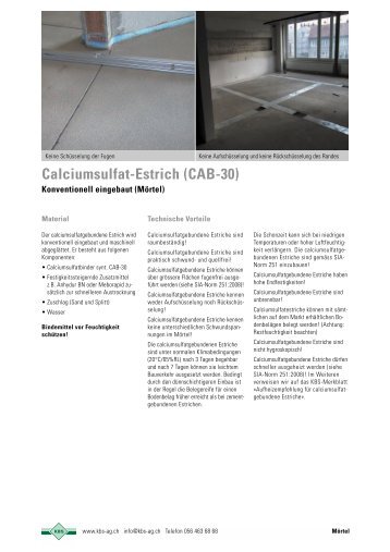 CA Calciumsulfat-Estrich - A. Meier AG