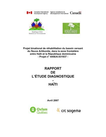 rapport de l'étude diagnostique - haïti - Bienvenue sur le site du ...