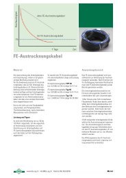 FE-Austrocknungskabel - CVC Unterlagsböden AG