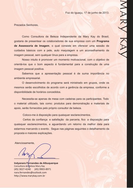 Carta De Apresentação De Empresa Para Parceria