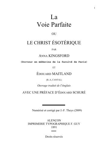 La Voie parfaite - Dr Anna Kingsford