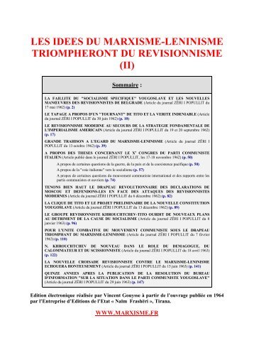 Léninisme Triompheront Du Révisionnisme - communisme ...