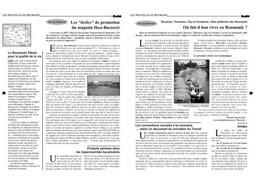 Édition 2010-03-01 (PDF document) - les nouvelles de roumanie