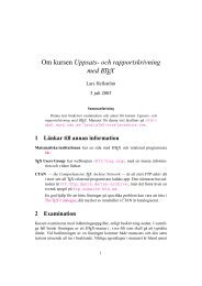 Om kursen Uppsats- och rapportskrivning med LATEX