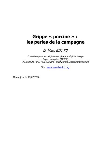 Perles 2010 - Site Web du Dr Marc GIRARD
