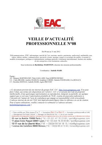 Télécharger la veille n°8 - Groupe EAC