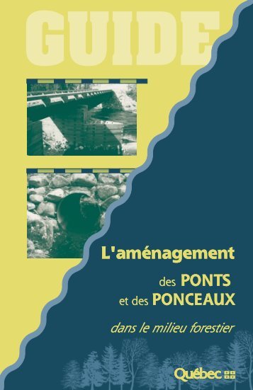 L'aménagement des ponts et des ponceaux dans le milieu forestier