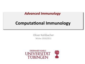 Computa0onal Immunology - Applied Bioinformatics Group