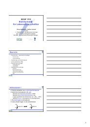 Bioinformatik für Lebenswissenschaftler - Universität Tübingen