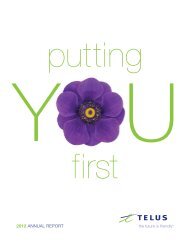 Download annual report - About TELUS