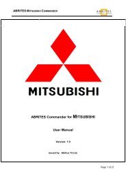USER MANUAL ABRITES Mitsubishi Commander - Abritus72.com