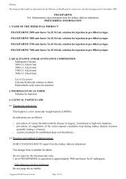 FRAXIPARINE For Subcutaneous injection(apart from the kidney ...