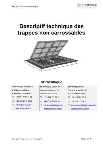 Descriptif technique Trappes Non Carrossables ... - SBThermique