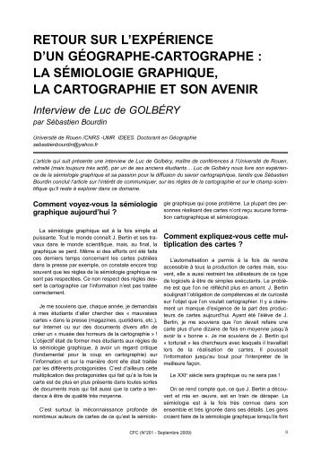 retour sur l'expérience d'un géographe-cartographe : la sémiologie ...