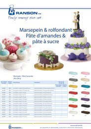 Marsepein & rolfondant Pâte d'amandes & pâte à sucre - Ranson