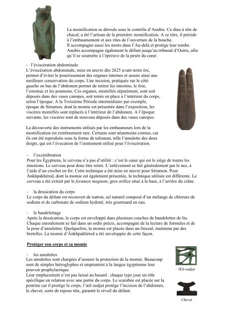 dossier pédagogique la tombe et son mobilier - Musée ...