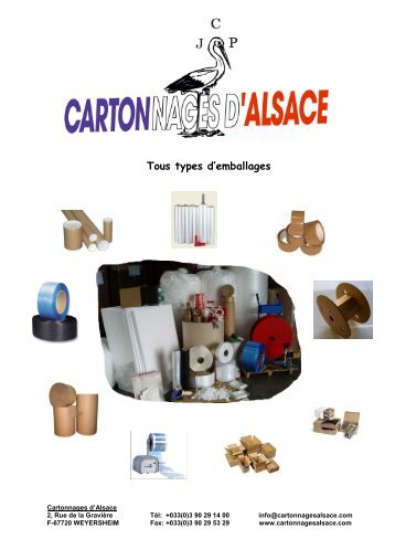 catalogue Français - Cartonnages d'Alsace