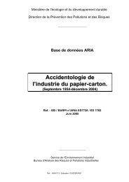 Accidentologie de l'industrie du papier-carton. - Aria