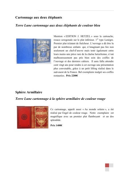 Catalogue Jules Verne Collection hetzel - PSW Livres Anciens