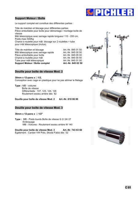 COFFRET EXTRACTEUR ARRACHE ROTULE VL UTILITAIRES 4X4