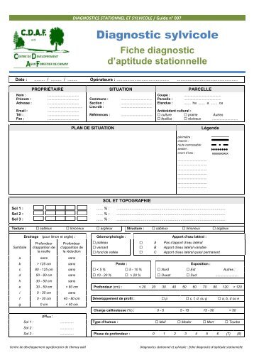 Fiche diagnostic pour le choix d'une (des) essence(s) de ... - CDAF