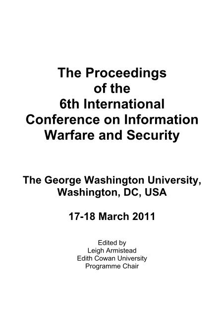 6th European Conference - Academic Conferences