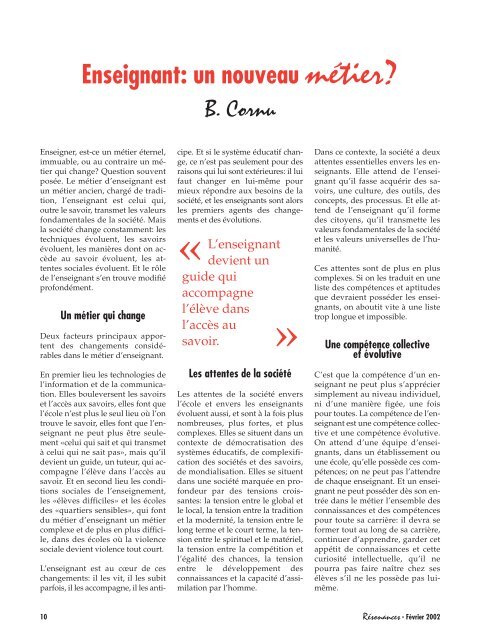 No 06 Le métier d'enseignant.pdf - Etat du Valais