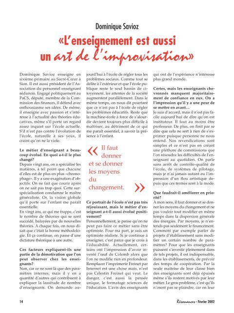 No 06 Le métier d'enseignant.pdf - Etat du Valais