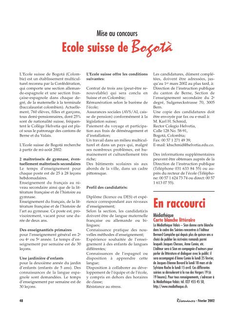 No 06 Le métier d'enseignant.pdf - Etat du Valais