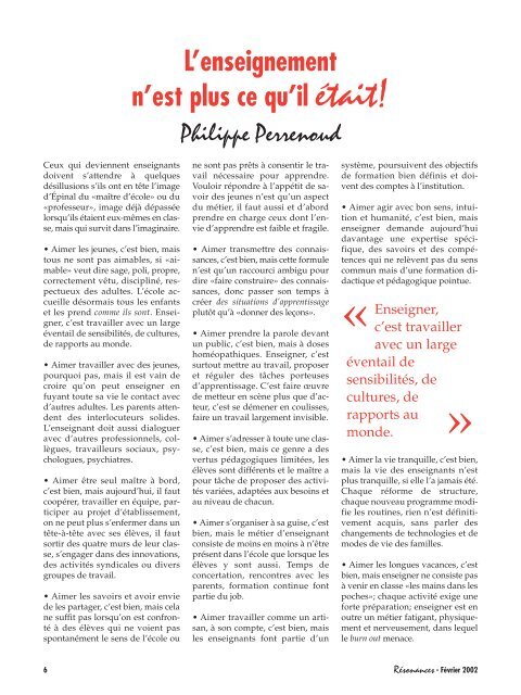 No 06 Le métier d'enseignant.pdf - Etat du Valais