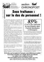 Sous traitance : sur le dos du personnel - Sud PTT