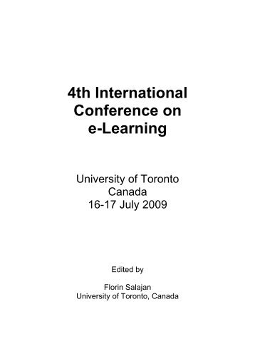 4th International Conference on e-Learning - Academic Conferences