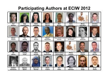 Participating Authors at ECIW 2012 - Academic Conferences Limited
