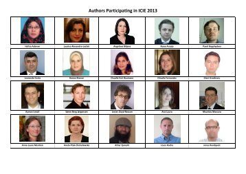 Authors Participating in ICIE 2013 - Academic Conferences