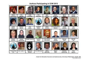 Authors Participating in ICIW 2012 - Academic Conferences Limited