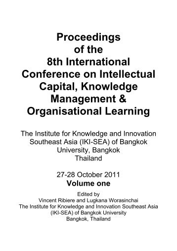 Proceedings of the 8th International Conference on Intellectual ...