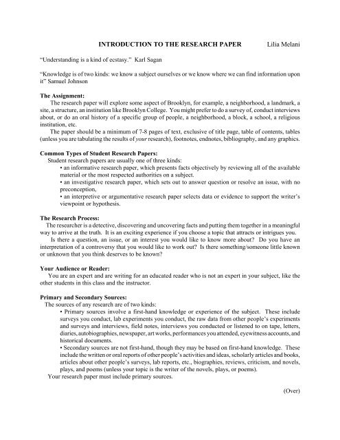 Informative research paper outline picture