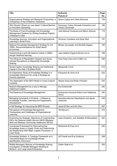 Proceedings of the 12th European Conference on Knowledge ...