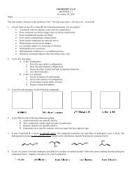 CHEMISTRY 313-03 MIDTERM # 3 November 30, 2010 Name ...